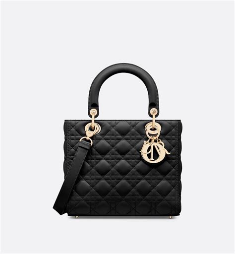 Borsa media Lady Dior Pelle di agnello 